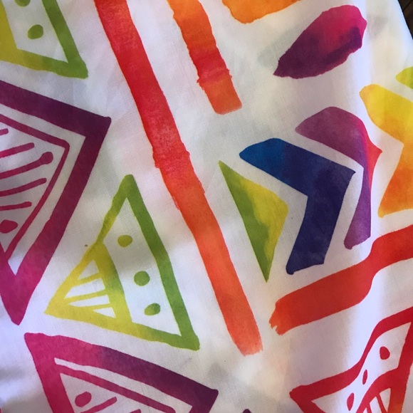 NWOT Lush Vibrant Multi coloured Scarf with Small ball tassels - Picture 3 of 8